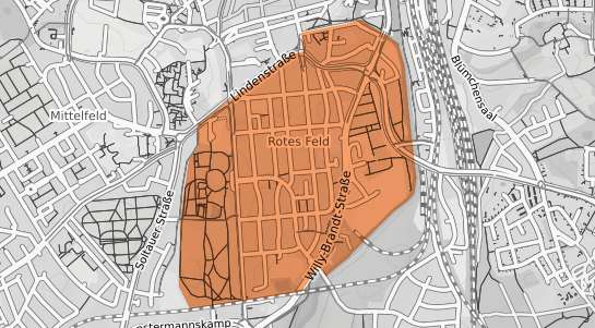 Mietspiegelkarte L&uuml;neburg Rotes Feld